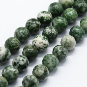 Natuurlijke kralen Green Spot Jasper 4mm