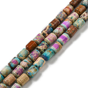 Natuurlijke kralen column Jasper 6mm