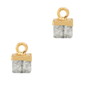 Natuursteen hangers cube Haze grey-gold