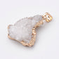 Natuursteen hangers druzy agaat white smoke