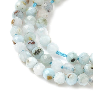 Natuursteen kralen Facet Larimar 2mm