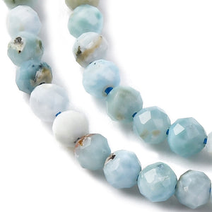Natuursteen kralen Facet Larimar 3mm