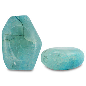 Natuursteen kralen agaat irregular Light blue