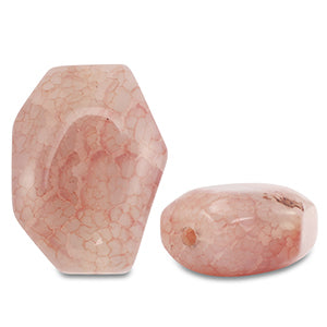 Natuursteen kralen agaat irregular Peachy orange