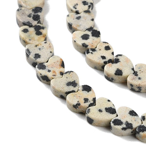 Natuursteen kralen hart Dalmatian Jasper