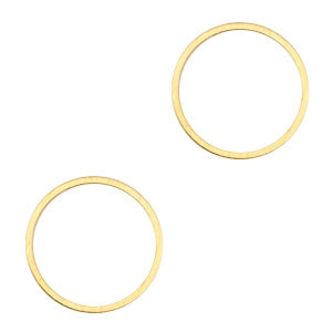 Onderdelen DQ metaal dichte ring 15mm Goud (nikkelvrij)