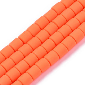 Polymeer kralen column Orange-Red