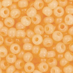 Preciosa Rocailles Alabaster solgel dyed-soft peach orange 3mm