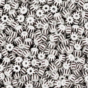 Preciosa Rocailles White-black 3mm