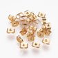 RVS oorbellen stoppers Goud