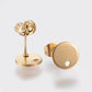 RVS oorstekers met oogje 8mm Goud