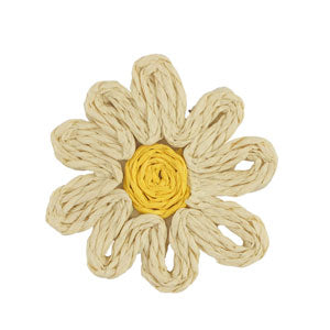 Raffia hanger bloem 50mm Beige