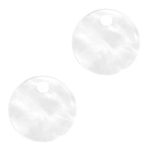 Resin hangers rond 12mm Bright white