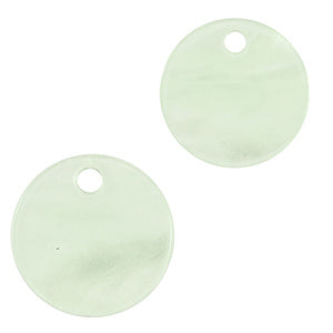 Resin hangers rond 12mm Neo mint green