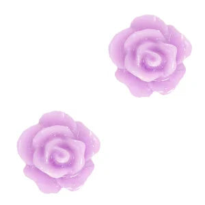Roosjes kralen 10mm Sheer lilac purple