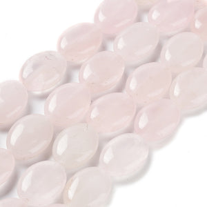 Rose Quartz kraal ovaal roze