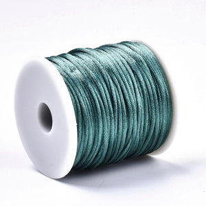 Satijn koord Dark Sea Green 1.5mm