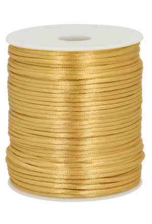 Satijn koord goud 2mm