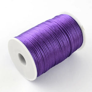 Satijn koord purple 2mm