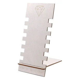 Sieraad display hout diamond Silver