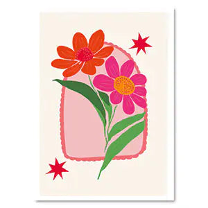 Sieraden kaartjes Bloem Pink