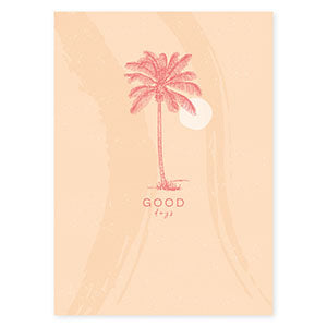 Sieraden kaartjes "Good days" Apricot beige