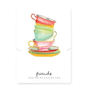 Sieraden kaartjes "cup of tea" White-multicolour
