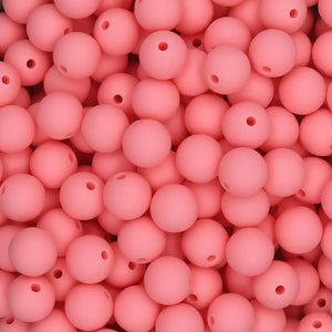 Siliconen kralen 12mm rond Candy Pink
