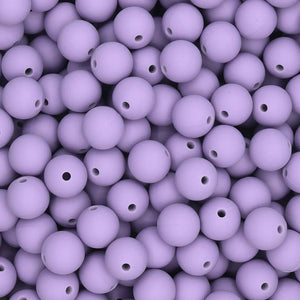 Siliconen kralen 12mm rond Lavendel