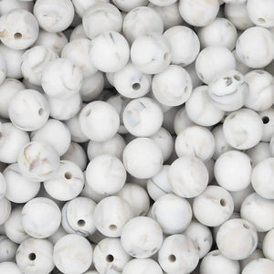 Siliconen kralen 12mm rond Marble