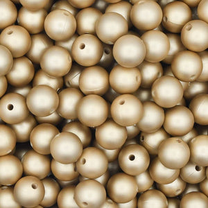 Siliconen kralen 12mm rond Matgoud