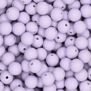 Siliconen kralen 12mm rond Poederlila
