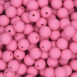 Siliconen kralen 12mm rond Sweet Pink