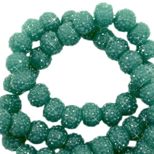 Sparkling beads 6mm vintage green