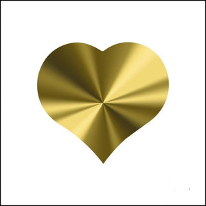 Sticker hart glans goud