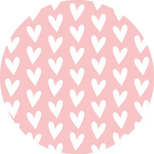 Sticker heart pink white