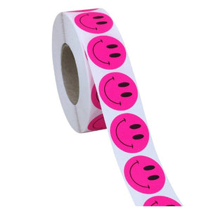Sticker smiley pink