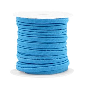 Stitched elastisch lint Ibiza Cyan blue