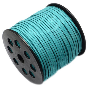 Suede cord dark turquoise 3mm