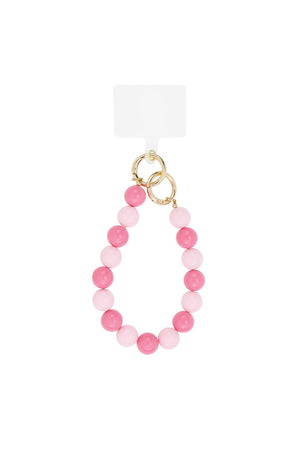 Telefoon koord Bubble Beads Rose Red
