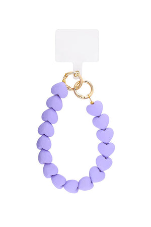 Telefoon koord groot hart Purple