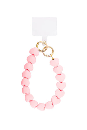 Telefoon koord groot hart roze