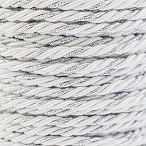 Trendy koord twisted 3mm White-silver