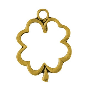 Tussenzetsel klavertje vier goud